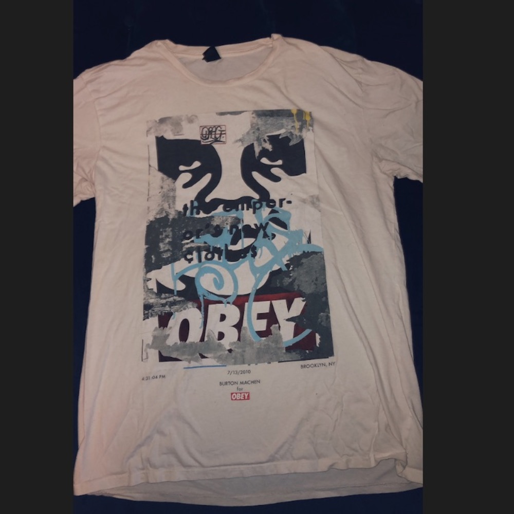 Limited Obey Graffiti Shirt Burton Machen x Obey